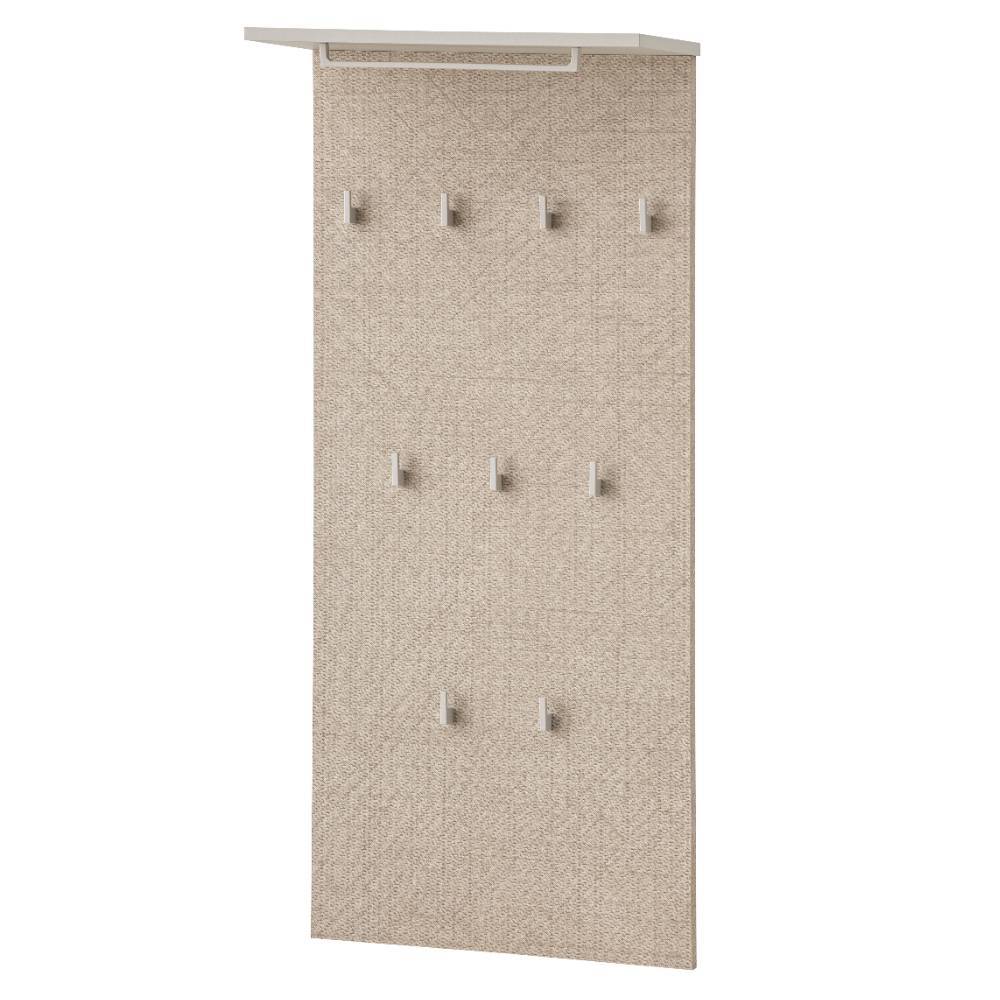 Wandgarderobe Alcarizora in Beige mit 9 Kleiderhaken
