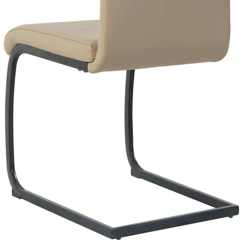 Freischwinger Leonhard mit Gestell aus Metall in Taupe (2er Set)