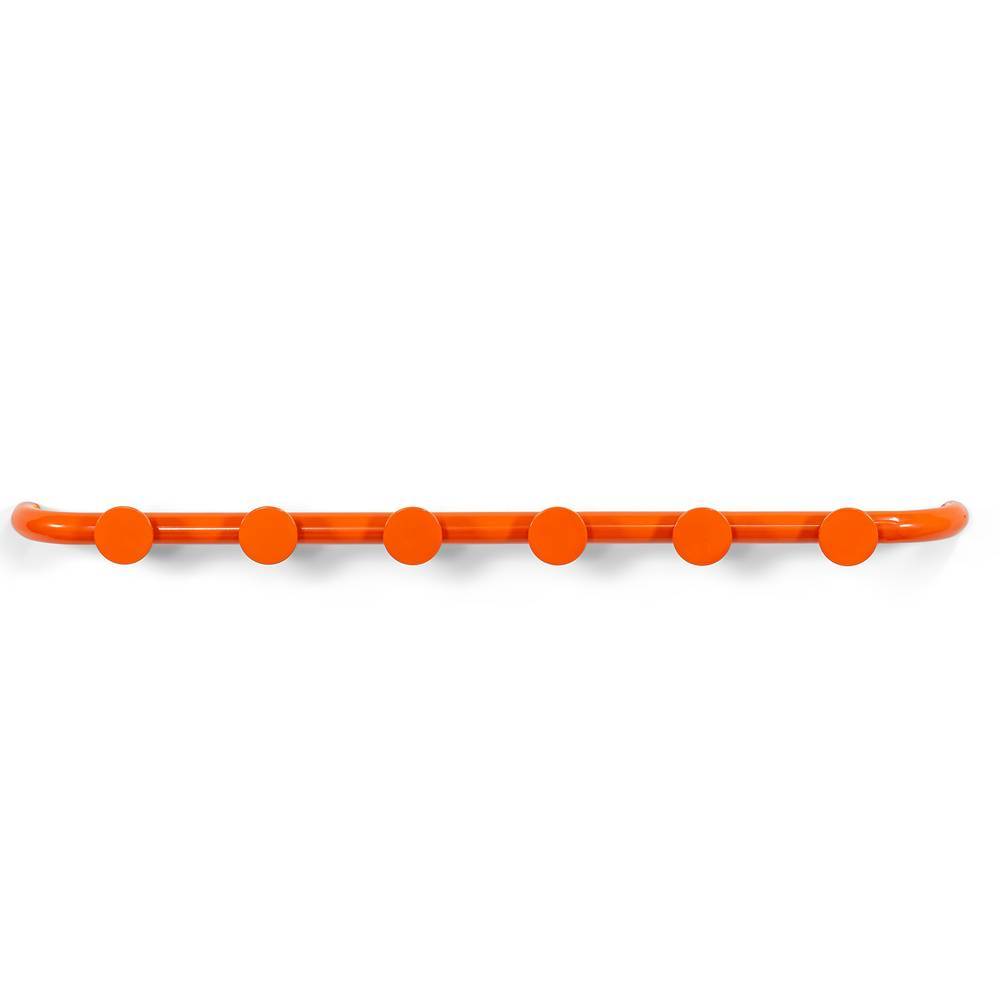 Retrostil Garderobenleiste Biancaneve in Orange mit 6 Kleiderhaken