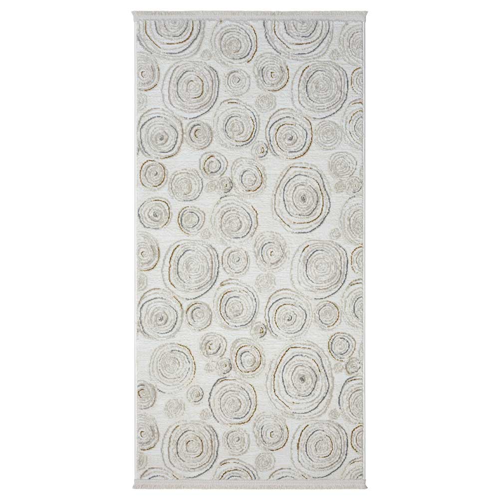 Moderner Struktur Teppich Vernazza in Cremefarben und Beige