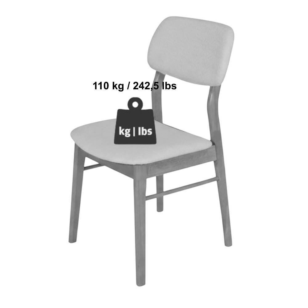 Esszimmerstuhl Foahala in Offwhite aus Boucle Stoff (2er Set)