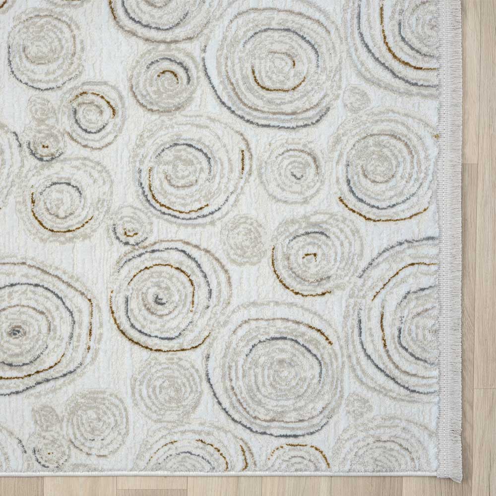 Moderner Struktur Teppich Vernazza in Cremefarben und Beige