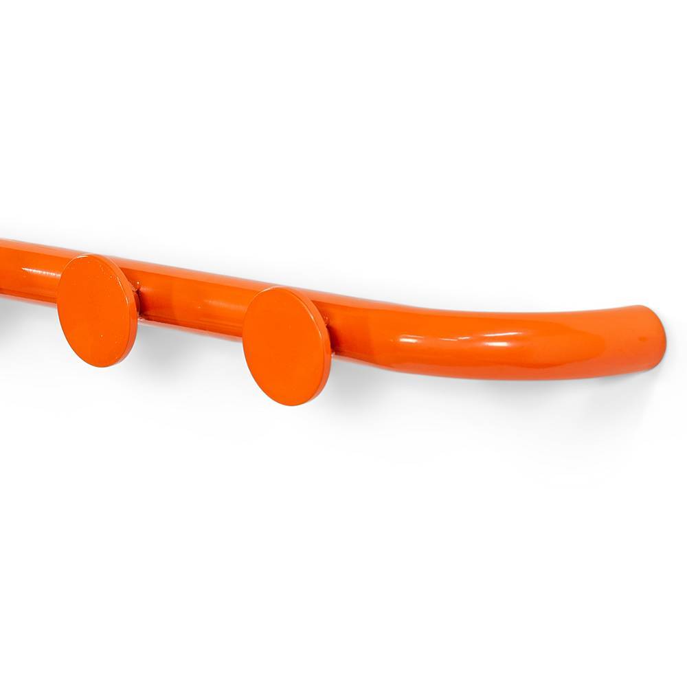 Retrostil Garderobenleiste Biancaneve in Orange mit 6 Kleiderhaken