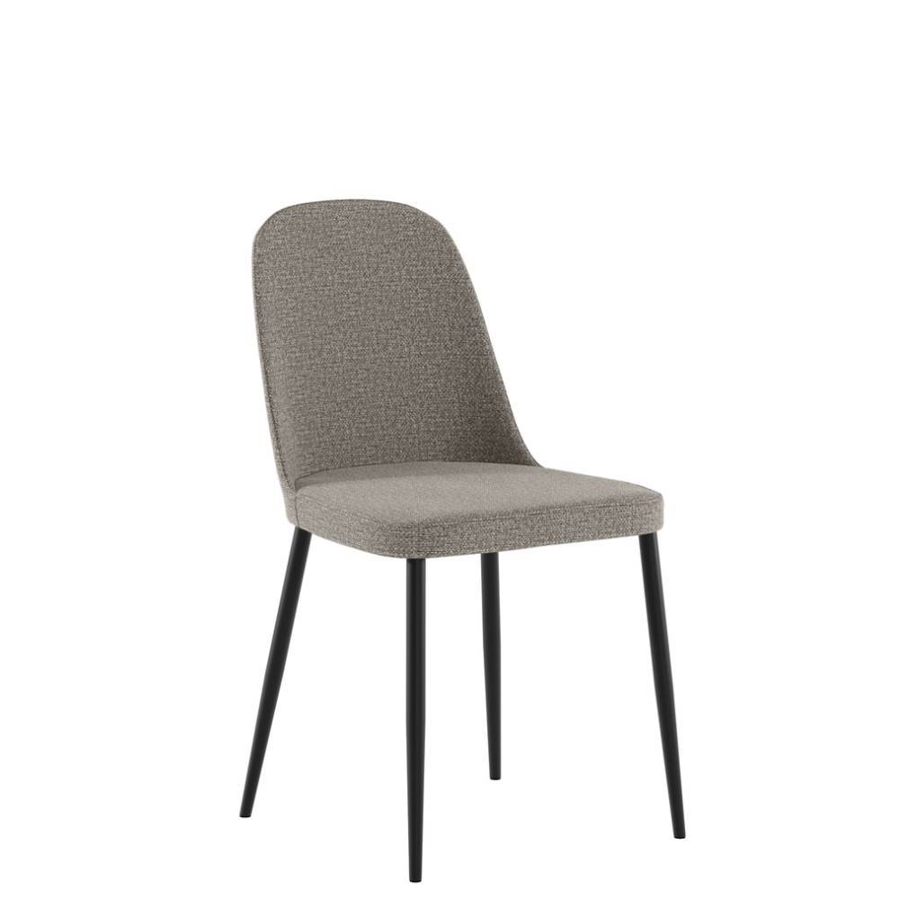 Essstuhl Erminia in Grau mit Gestell aus Metall (4er Set)