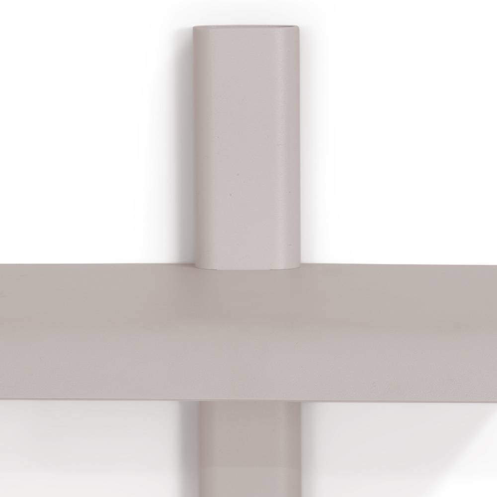 Wand Regal Giuliano in Taupe pulverbeschichtet 28 cm breit