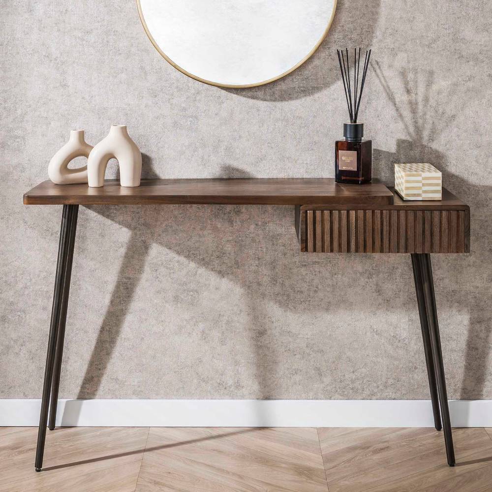 Konsolentisch Odrato aus Akazie Massivholz in modernem Design