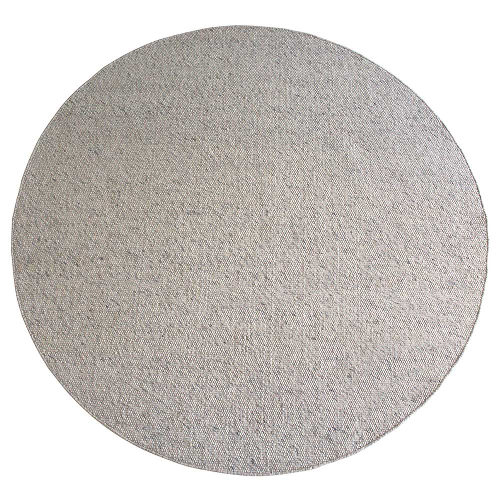 Runder Teppich Lourettes in Beigegrau 250 cm Durchmesser