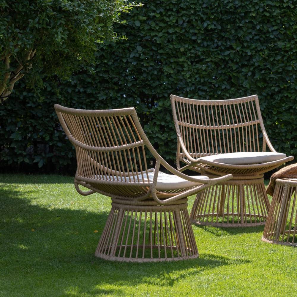 Garten Rattansessel Oladrios mit Ringgestell im Landhausstil