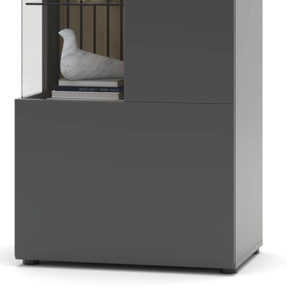Wohnwand Yarisis in modernem Design 230 cm hoch (sechsteilig)