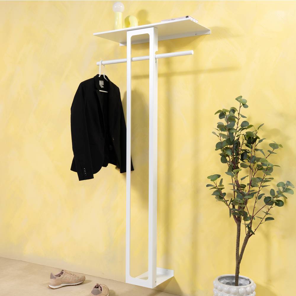 Wandgarderobe Laredo in modernem Design mit Hutablage aus Metall