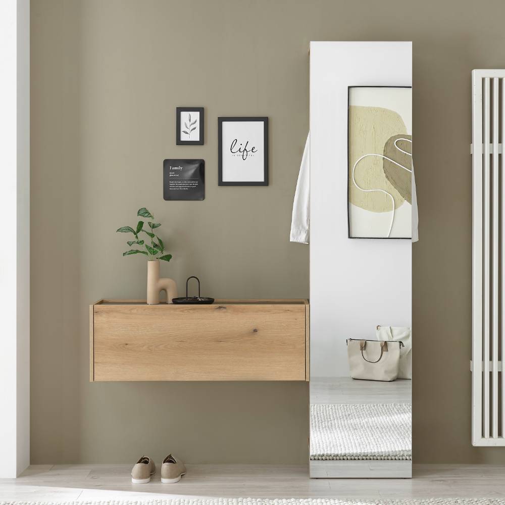 Flurgarderobenset Castilla in modernem Design 200 cm hoch (zweiteilig)