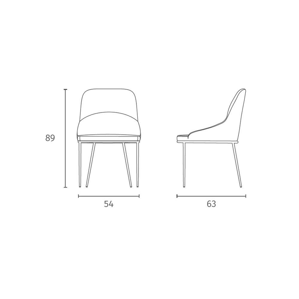 Esstischstuhl Dancona in Beige aus Strukturstoff (4er Set)