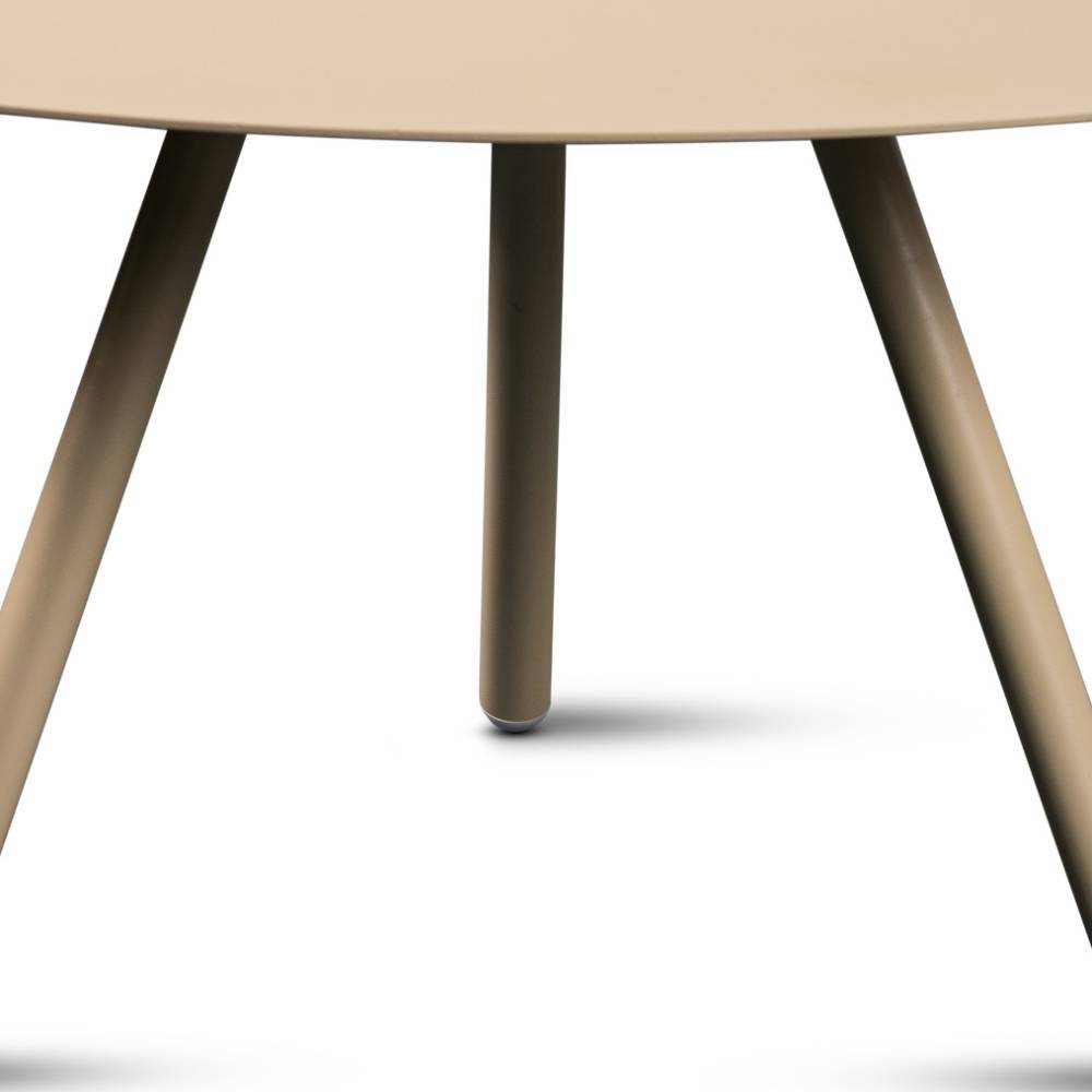 Beistelltisch Sofa Clarford in Cremeweiß aus Metall