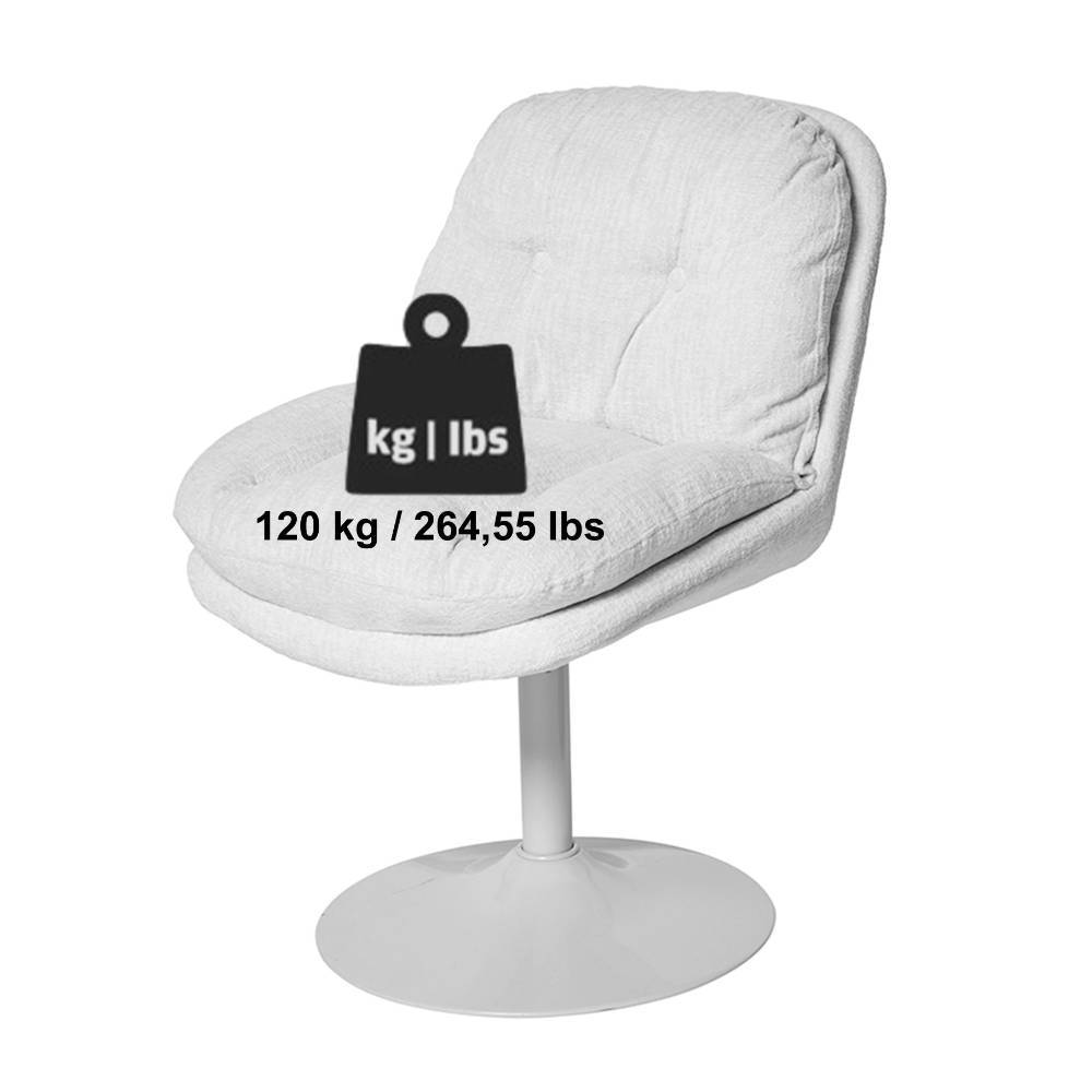 Lounge Stühle Hodossa in Offwhite um 360 Grad drehbar (2er Set)