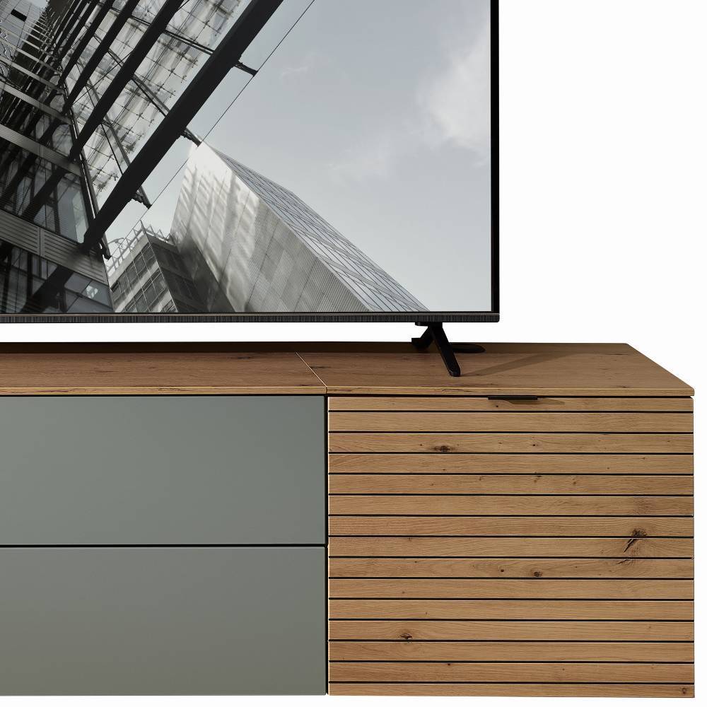 TV Wohnwand Ilitalcon 200 cm hoch 356 cm breit (fünfteilig)