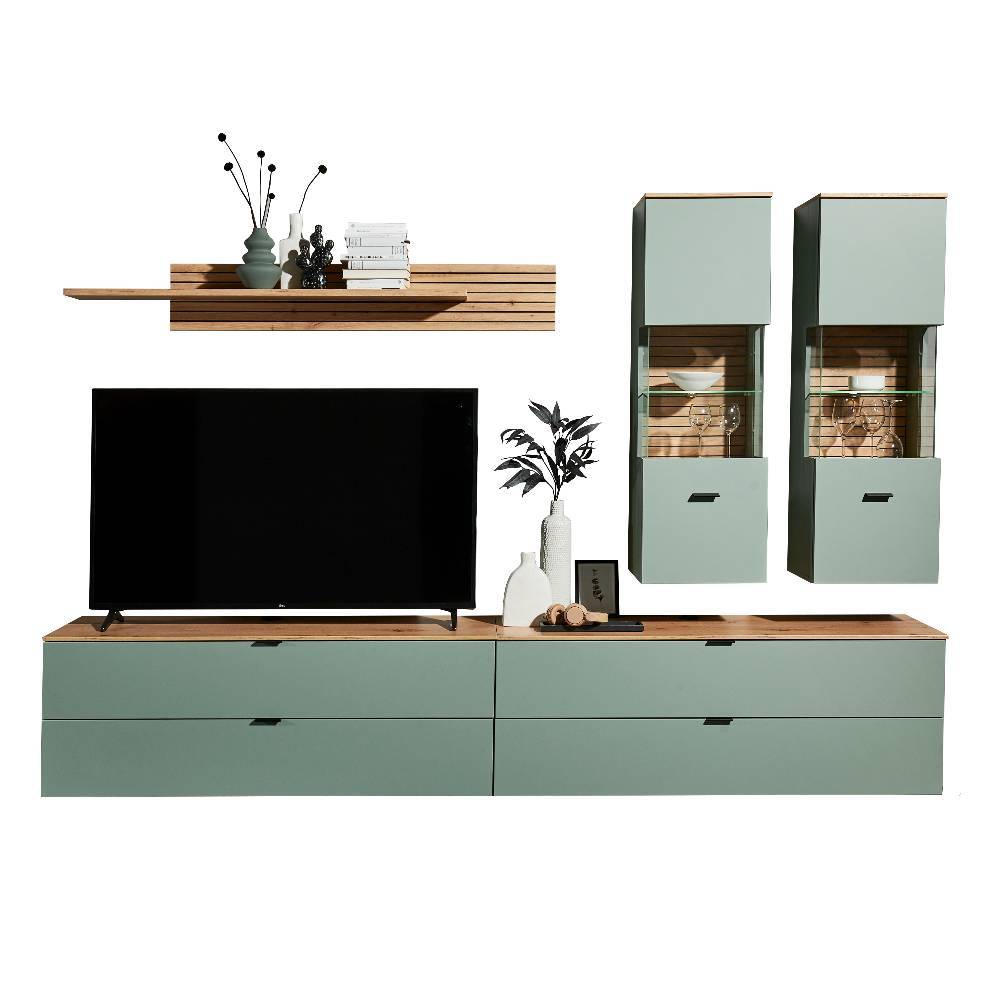 Wohnwand Ilitalcon in modernem Design für die Wandmontage (fünfteilig)