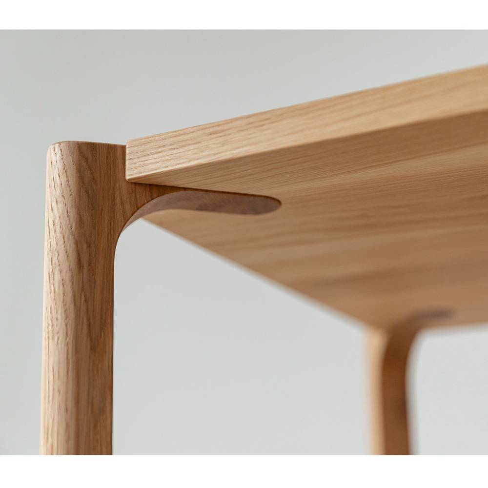Massivholzregal Gravura aus Eiche Massivholz 80 cm hoch