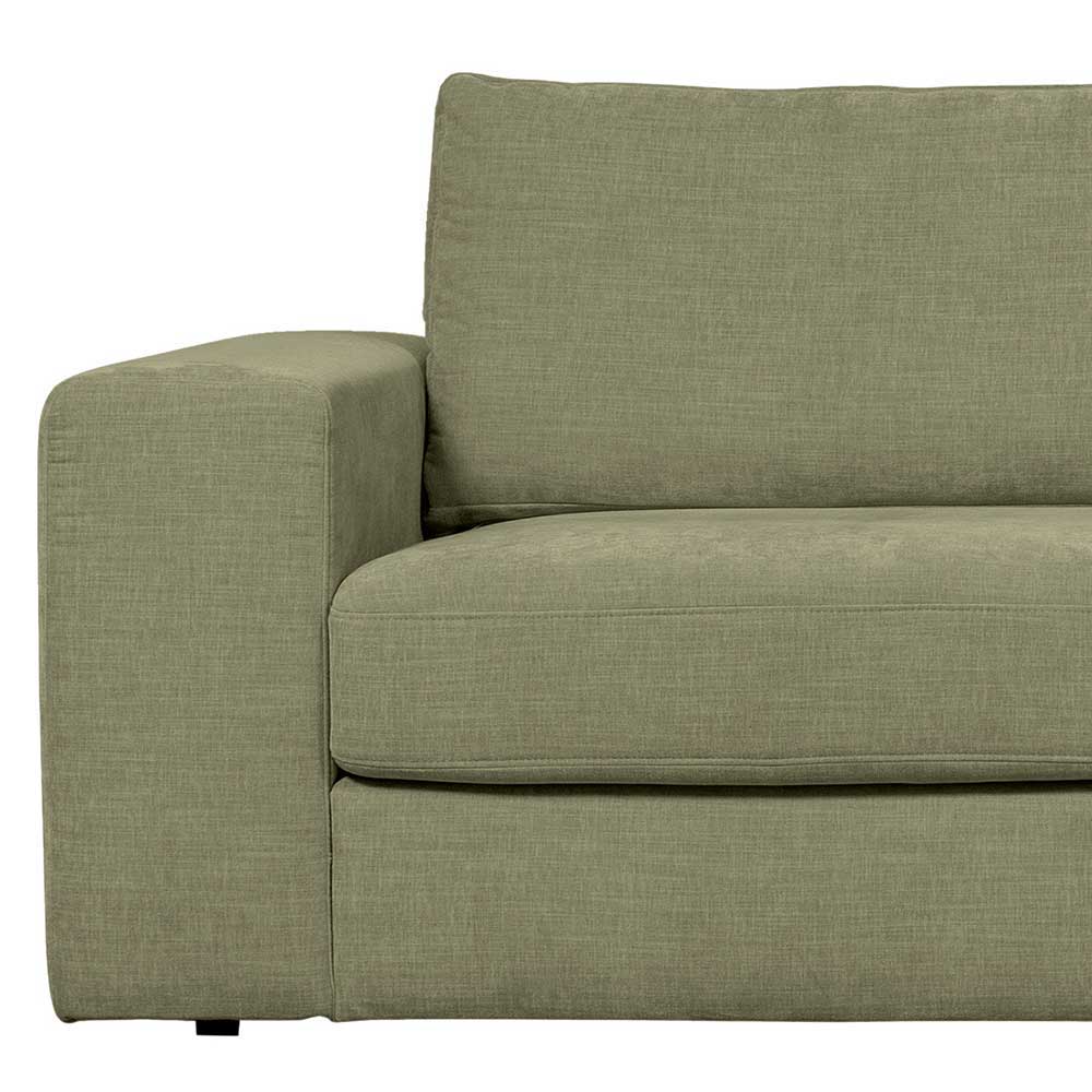 Modulcouch in Graugrün Karyon aus Webstoff in modernem Design