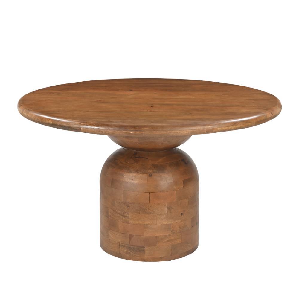 Tisch Massivholz rund Bertylan 130 cm breit und 76 cm hoch