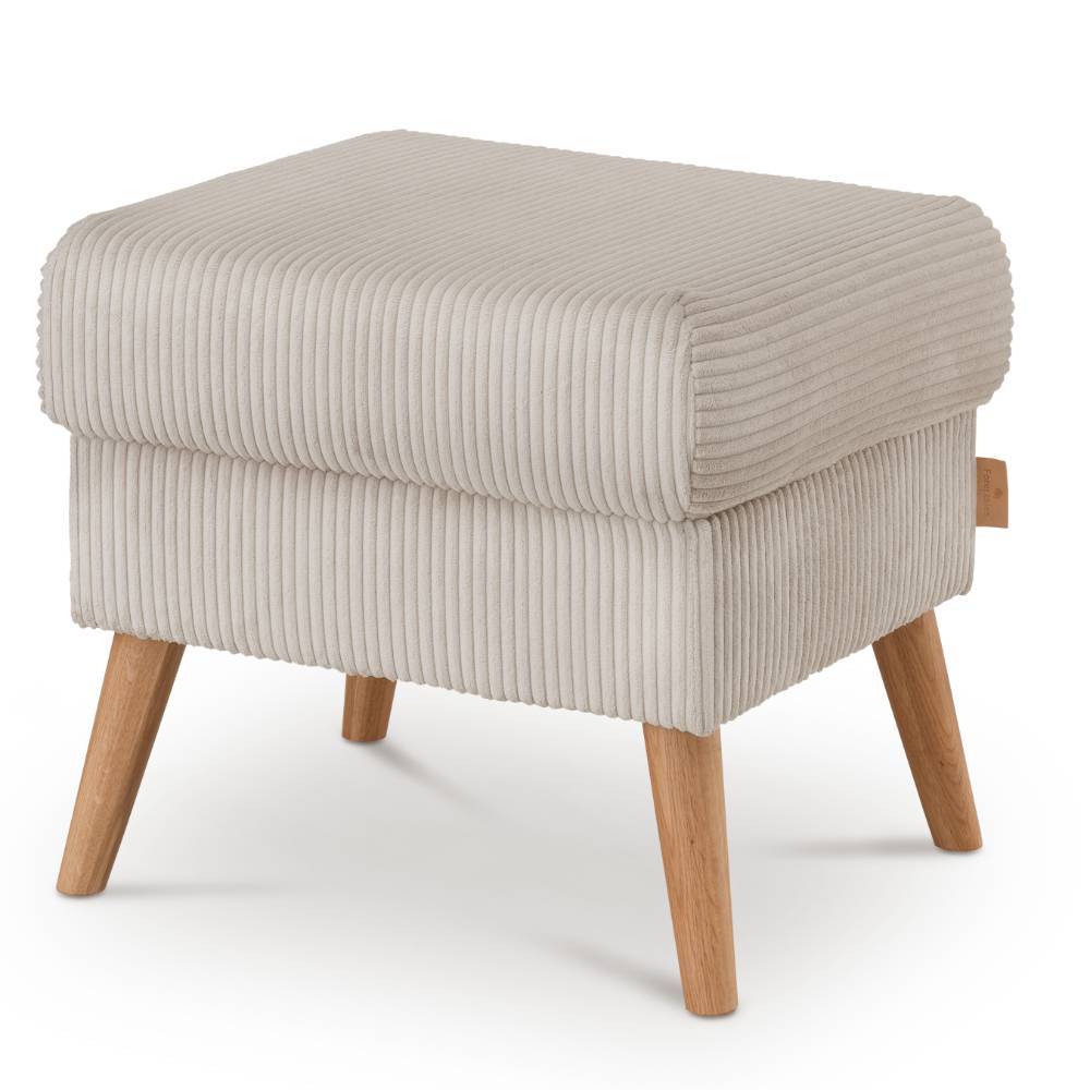 Couchhocker Atria aus Cord im Skandi Design