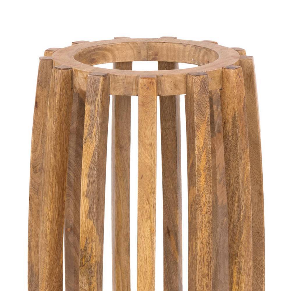 Schirmständer Kiranzo aus Mangobaum Massivholz 60 cm hoch