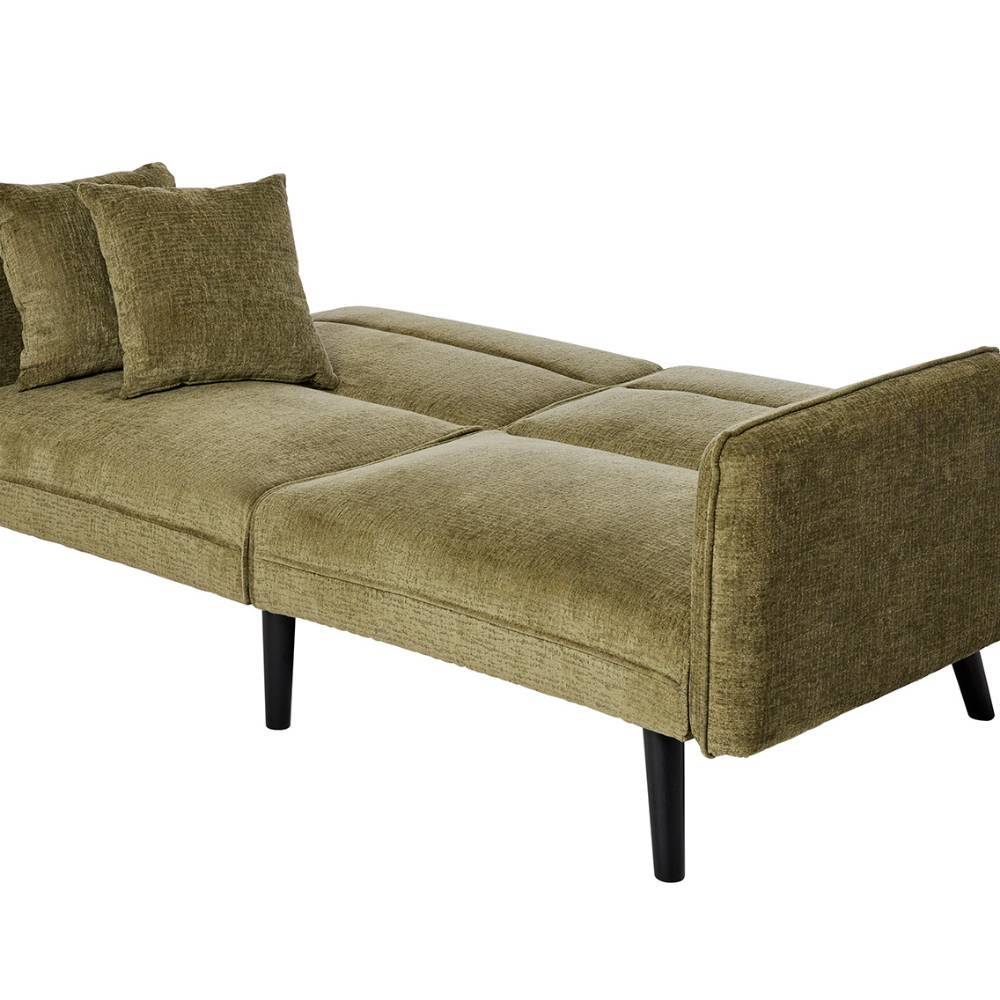 Schlafsofa Dosmarin mit Rücken Klappmechanik aus Boucle Stoff
