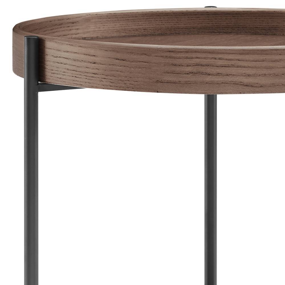 Beistelltisch Sofa Dacura in runder Form echtholzfurniert