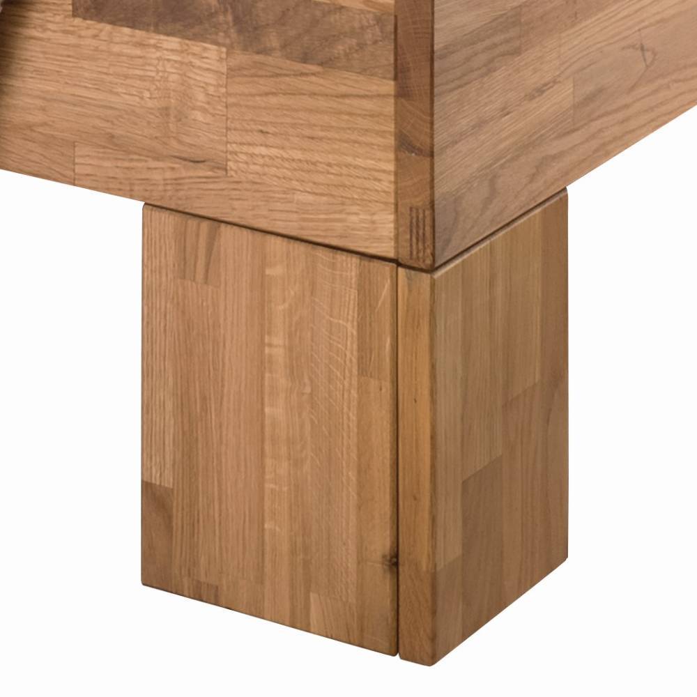 Doppelbett Eiche massiv Coplin 45 cm Einstiegshöhe Liegefläche 180x200 cm