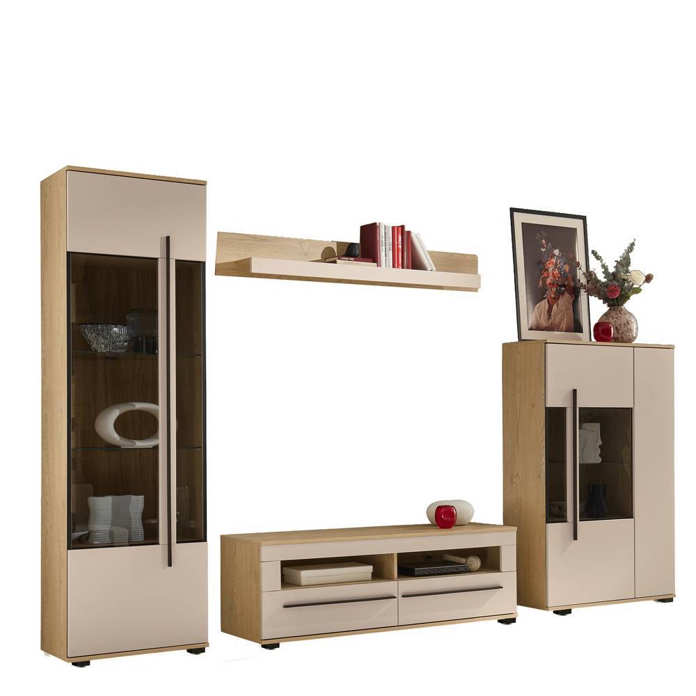 Wohnwand Helina 200 cm hoch und 42 cm tief (vierteilig)