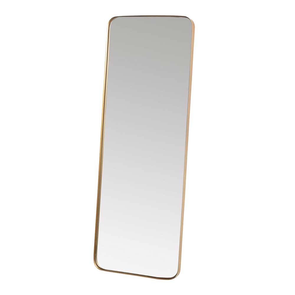 Garderoben Spiegel Daven in Goldfarben mit Metallrahmen