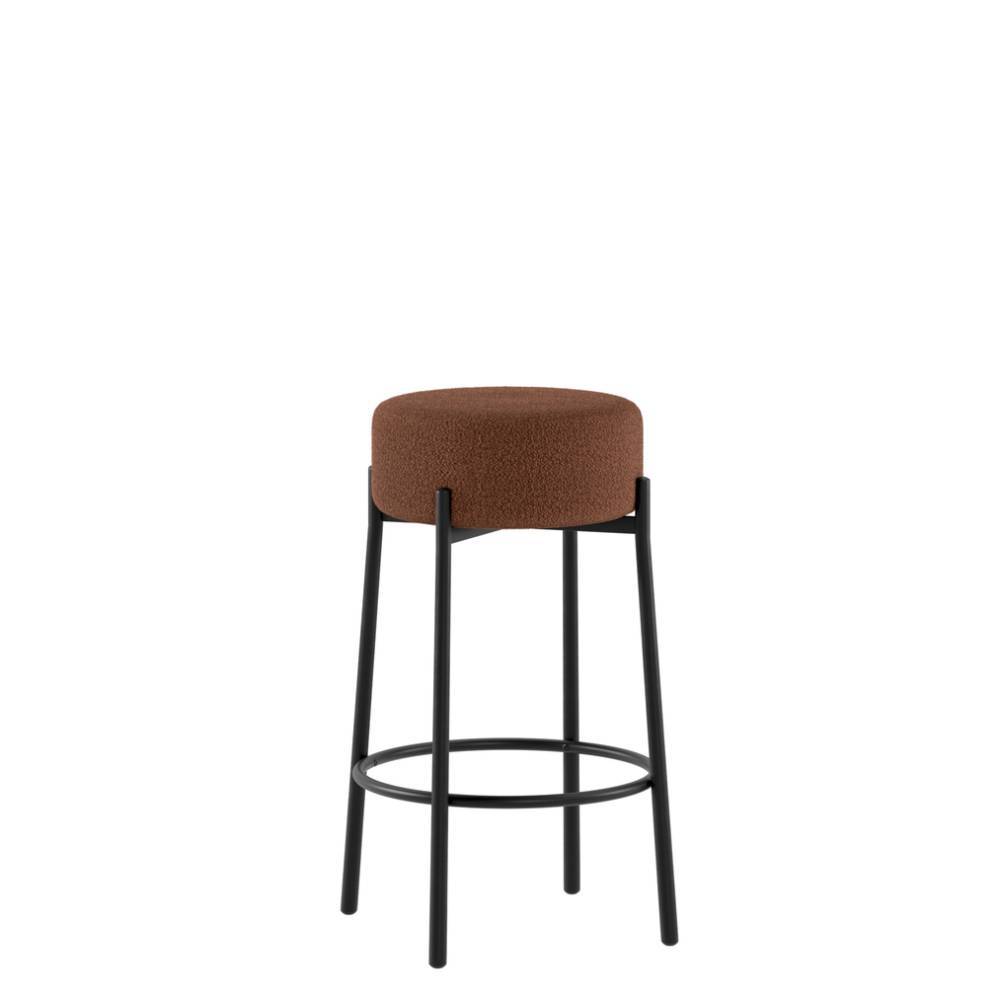 Barhocker Küche Mileno aus Boucle Stoff 67 cm Sitzhöhe (2er Set)