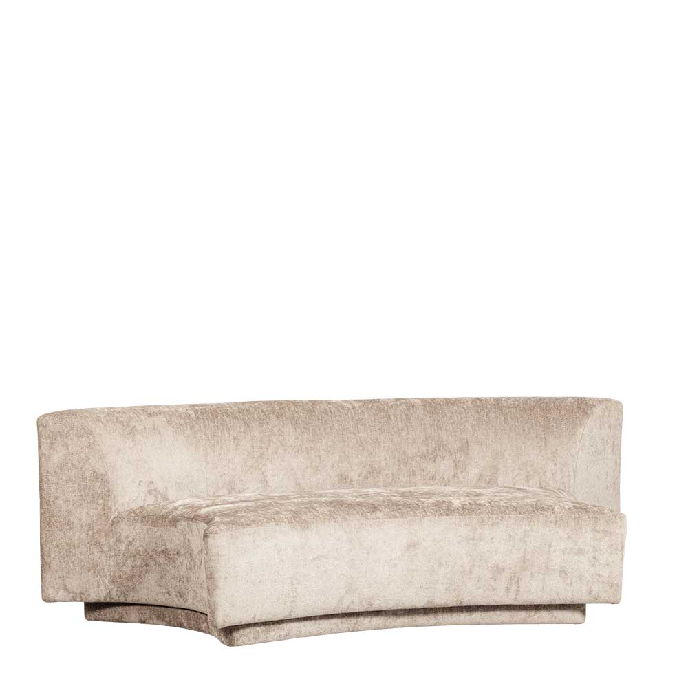 Sofa Yonella in Beige aus Chenillegewebe