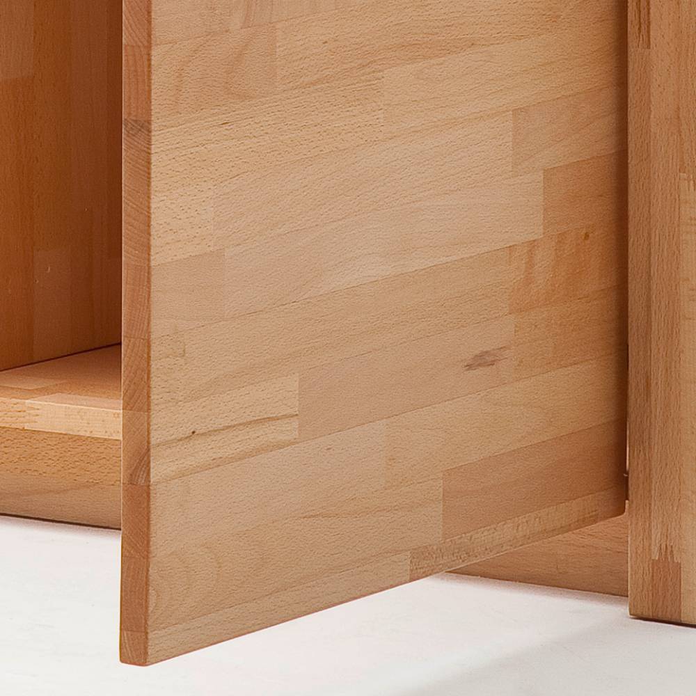 Wohnzimmer Highboard Jameson mit Glastür und vier offenen Fächern