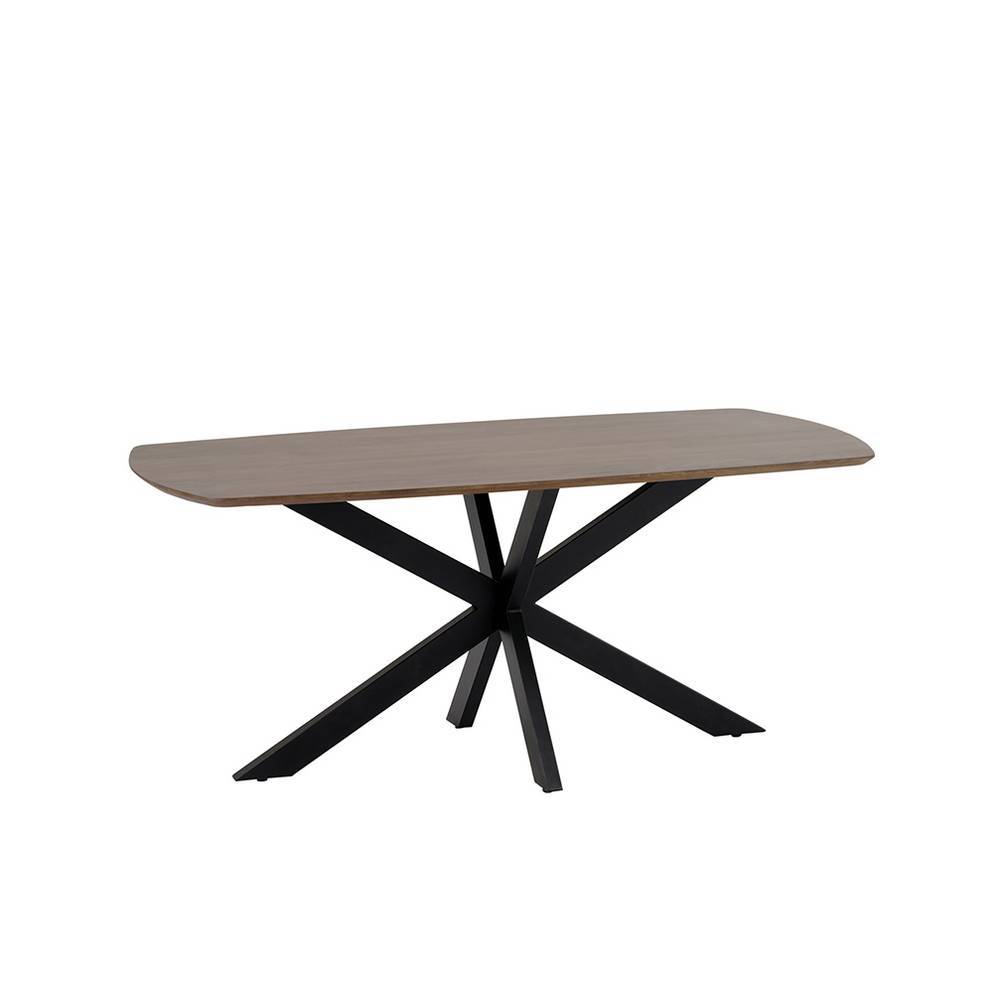 Tisch Esszimmer Lourette mit Spider Gestell und Massivholzplatte