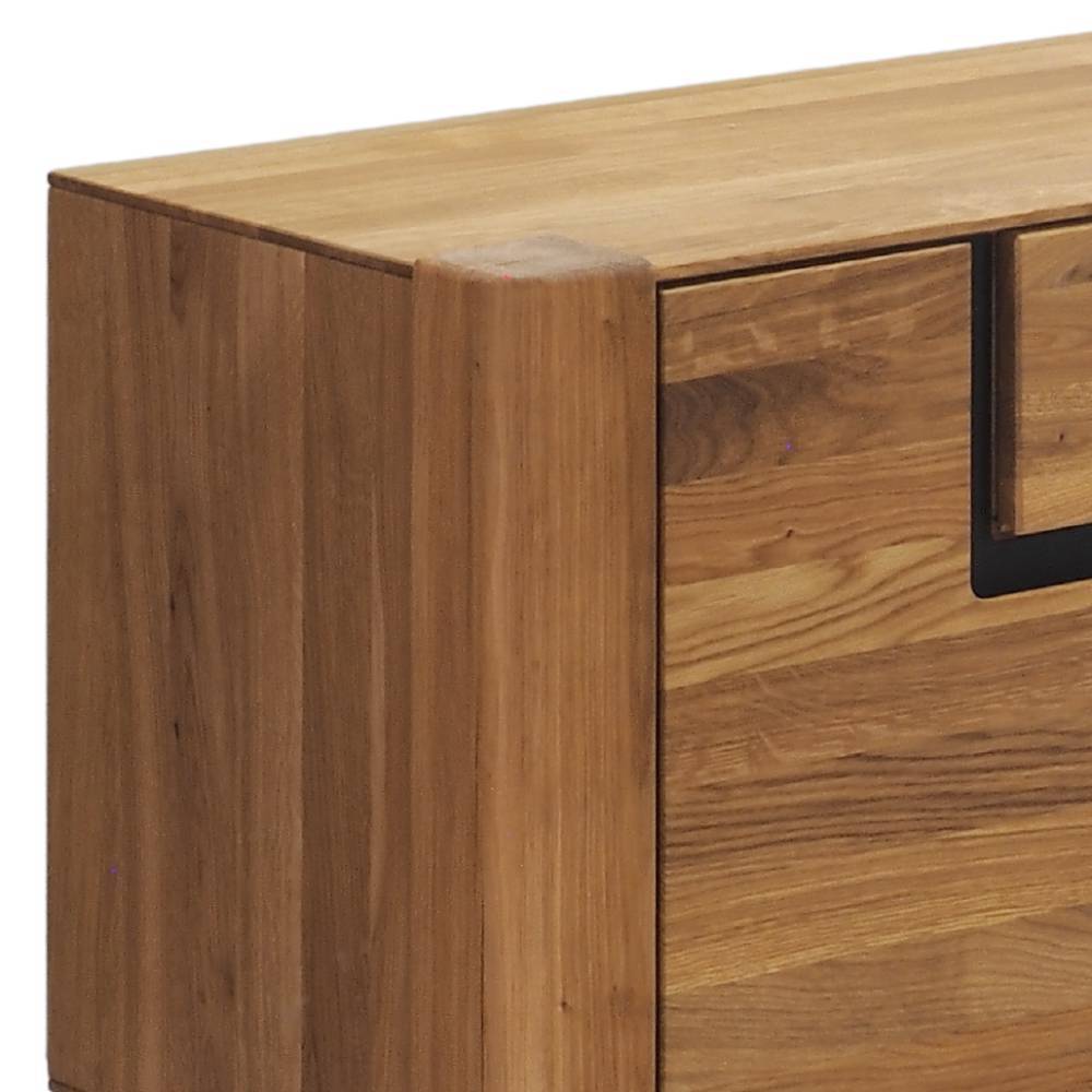 TV Board Arouca aus Eiche Massivholz mit Klappe