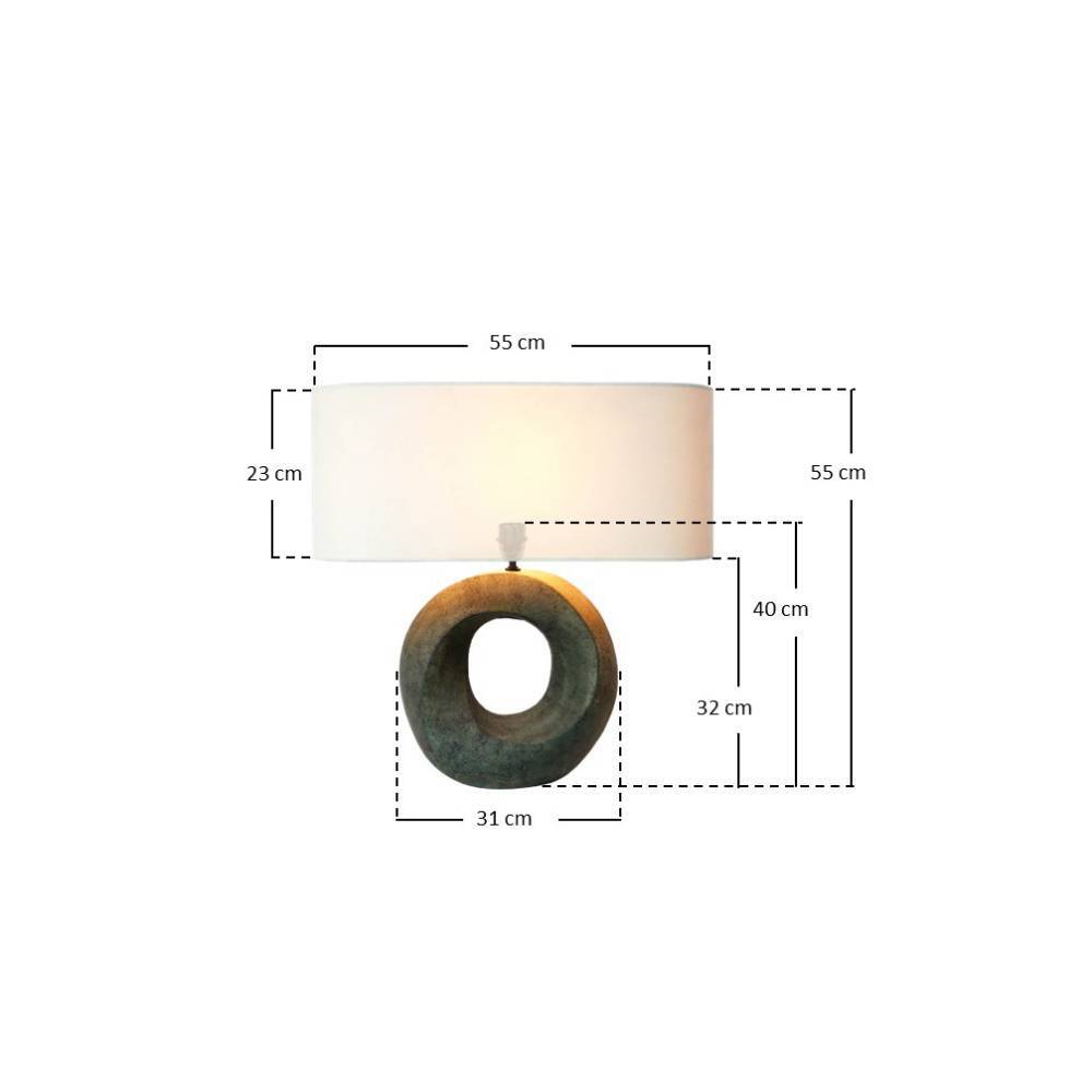 Tischleuchte Arturus aus Keramik in modernem Design