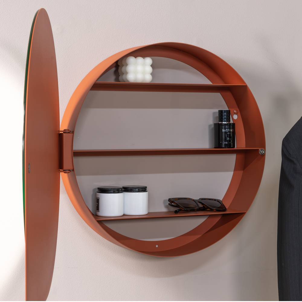 Spiegelschrank Canaria in Rotbraun und modernem Design