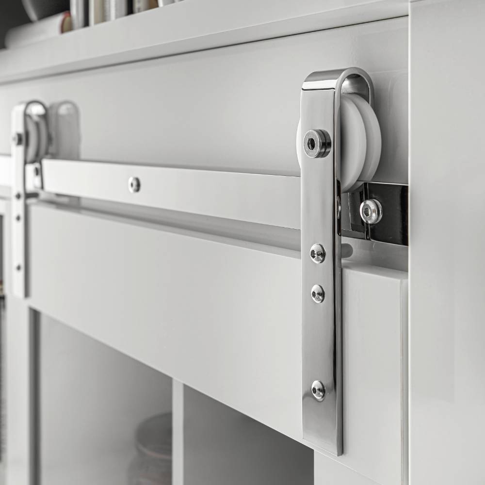 Wohnwand modern Melvyno 334 cm breit und 152 cm hoch (dreiteilig)