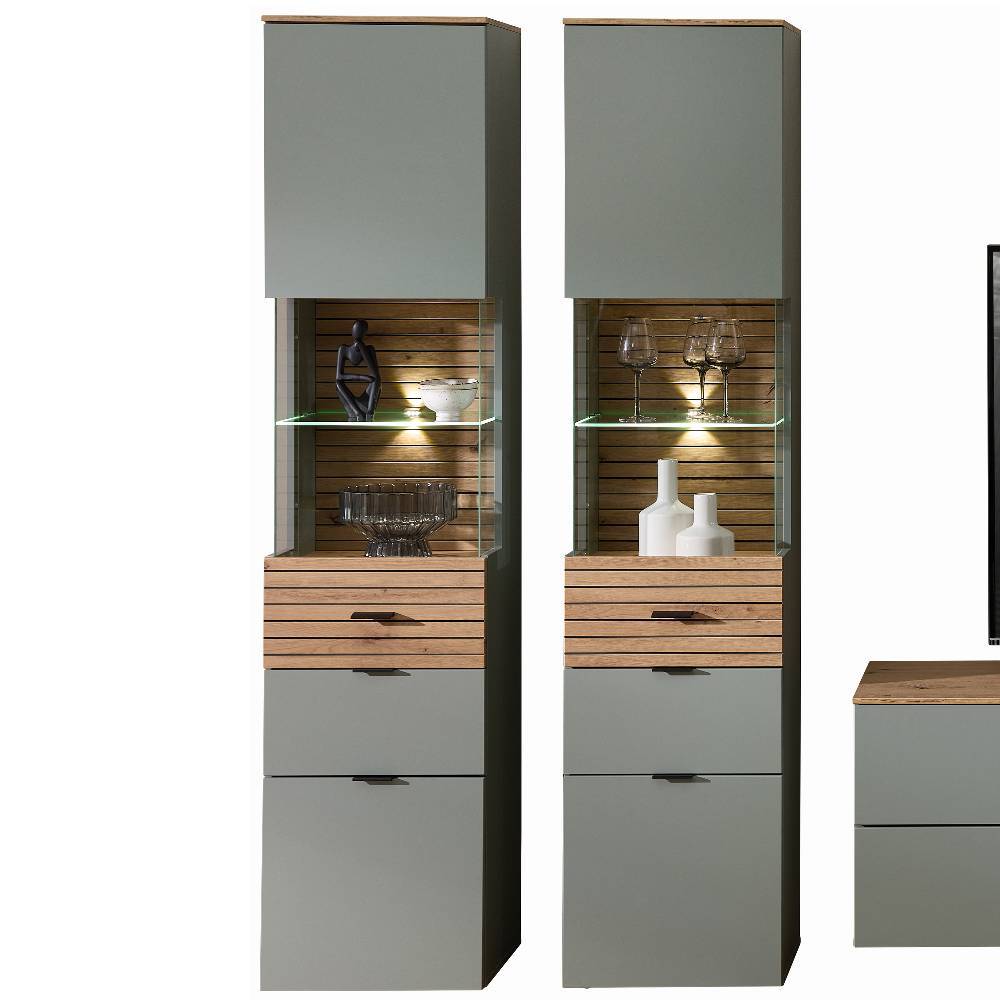 TV Wohnwand Ilitalcon 200 cm hoch 356 cm breit (fünfteilig)