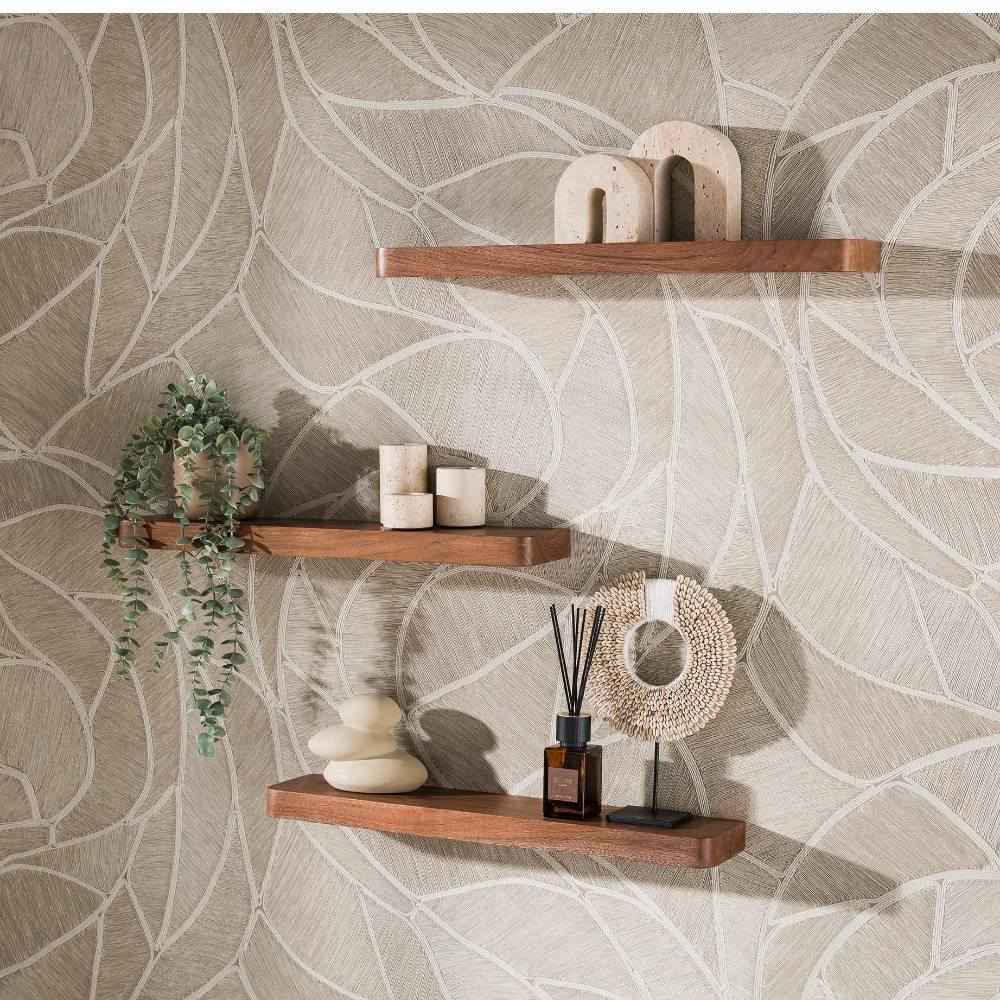 Wandregale Odrato 60 cm breit aus Akazie Massivholz (3er Set)