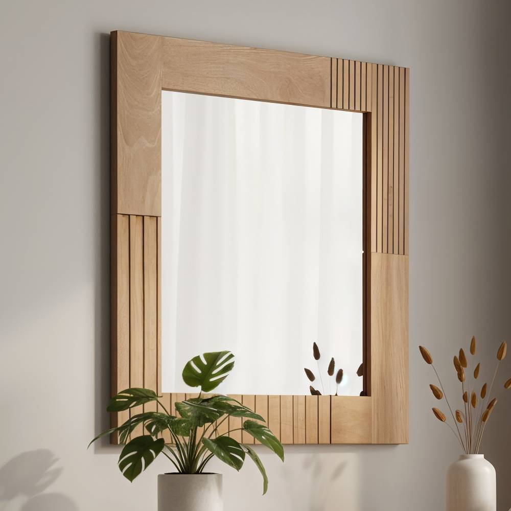 Wandspiegel Diaria aus Mangobaum Massivholz in modernem Design