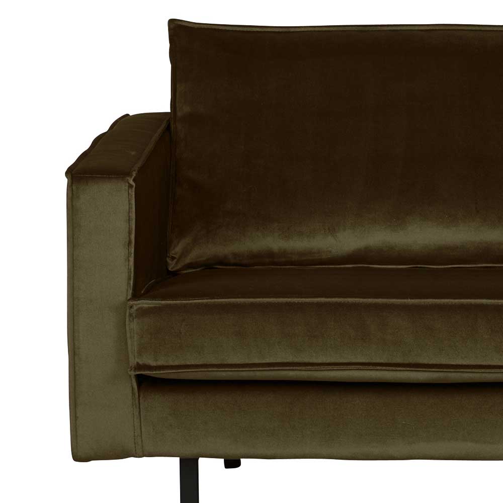 Vintage Design Sessel Verella in Dunkelgrün mit Samt