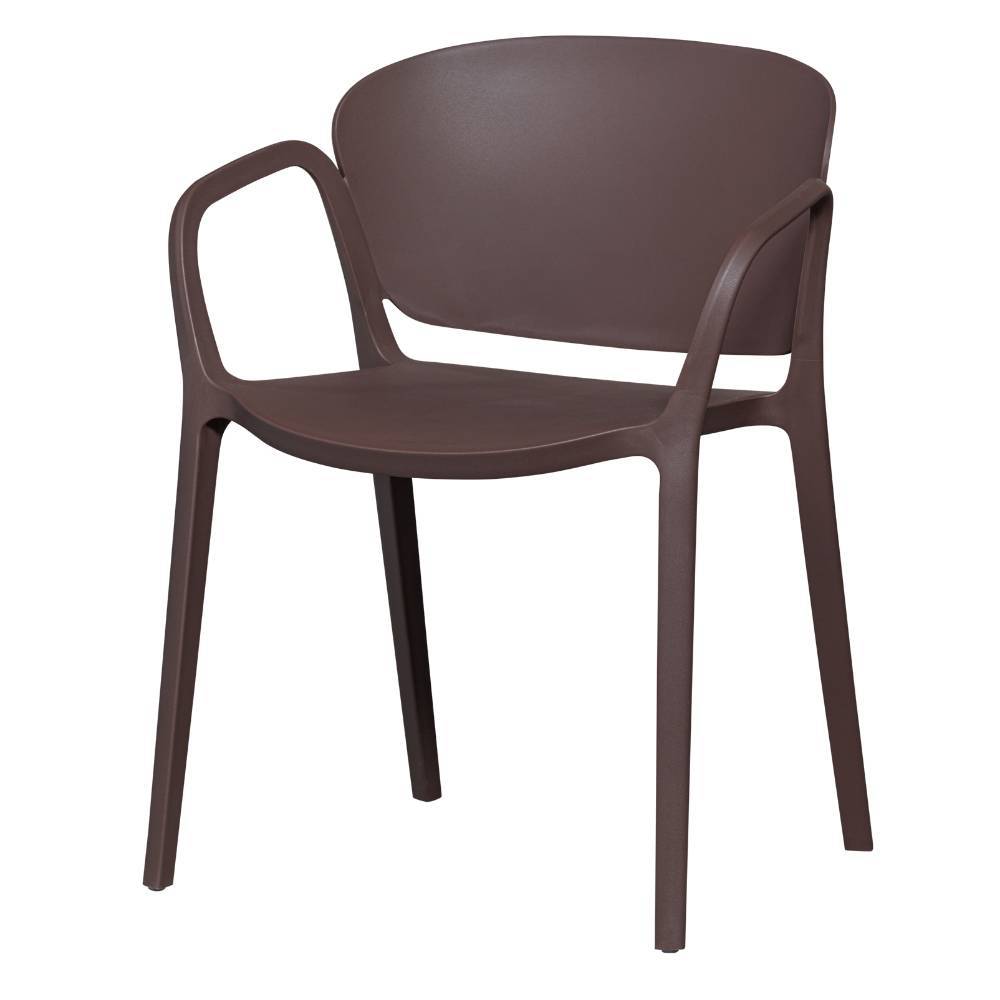 Stapelstuhl Quinn in Dunkelbraun-Lila 57 cm breit (2er Set)