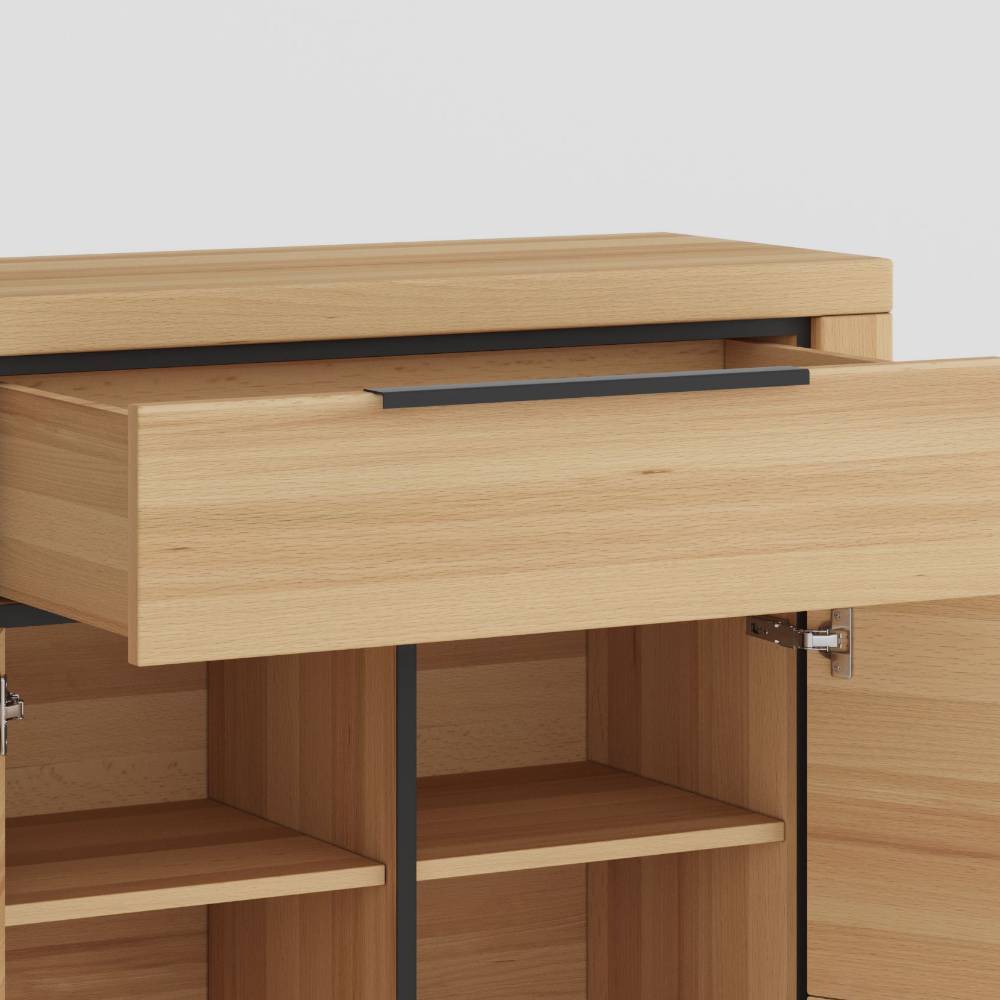 Vertiko Zella in Kernbuchefarben und modernem Design