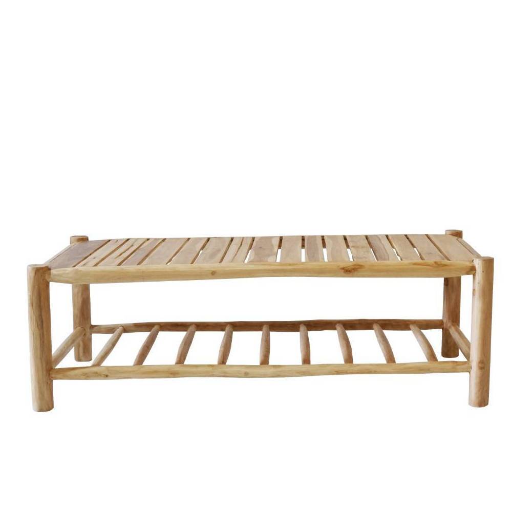 Garten Couchtisch Rileys aus Teak Massivholz im mediterranen Stil