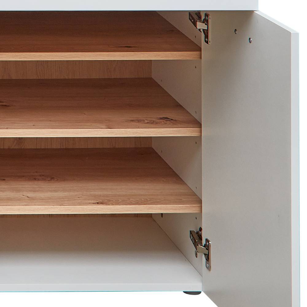Hochkommode Luzie in modernem Design mit Drehtüren