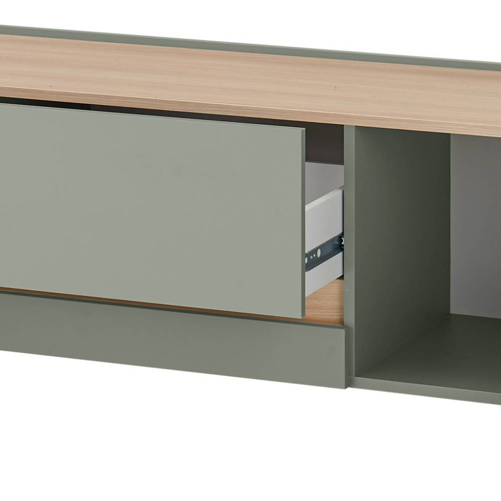 Fernsehlowboard Ulfava in Graugrün 223 cm breit