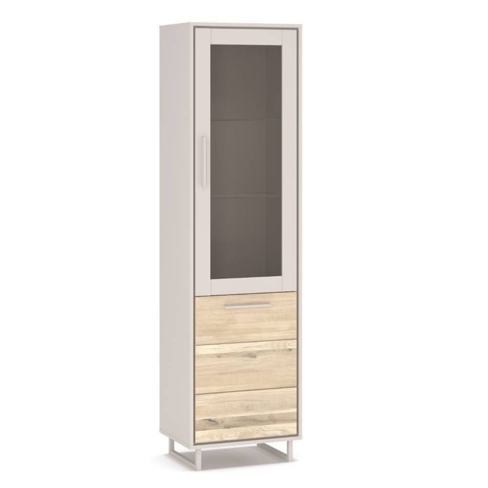 Stauraumvitrine Fortlanda mit Glastür 197 cm hoch