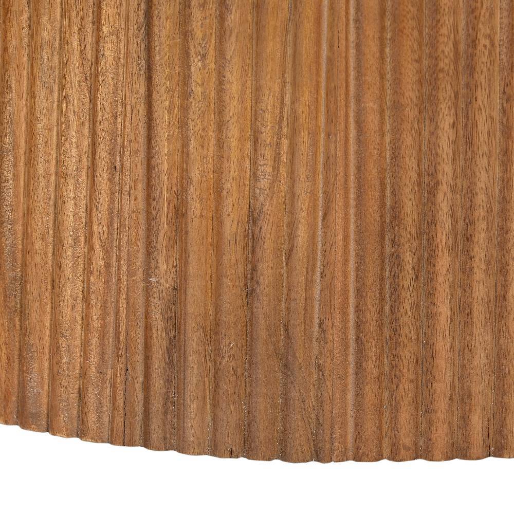 Holztisch massiv Bertylan in runder Form 130 cm breit