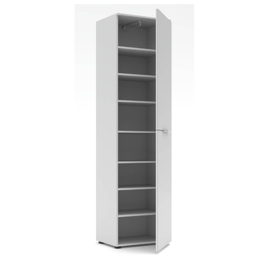 Dielenschrank Pandoro in Weiß 196 cm hoch